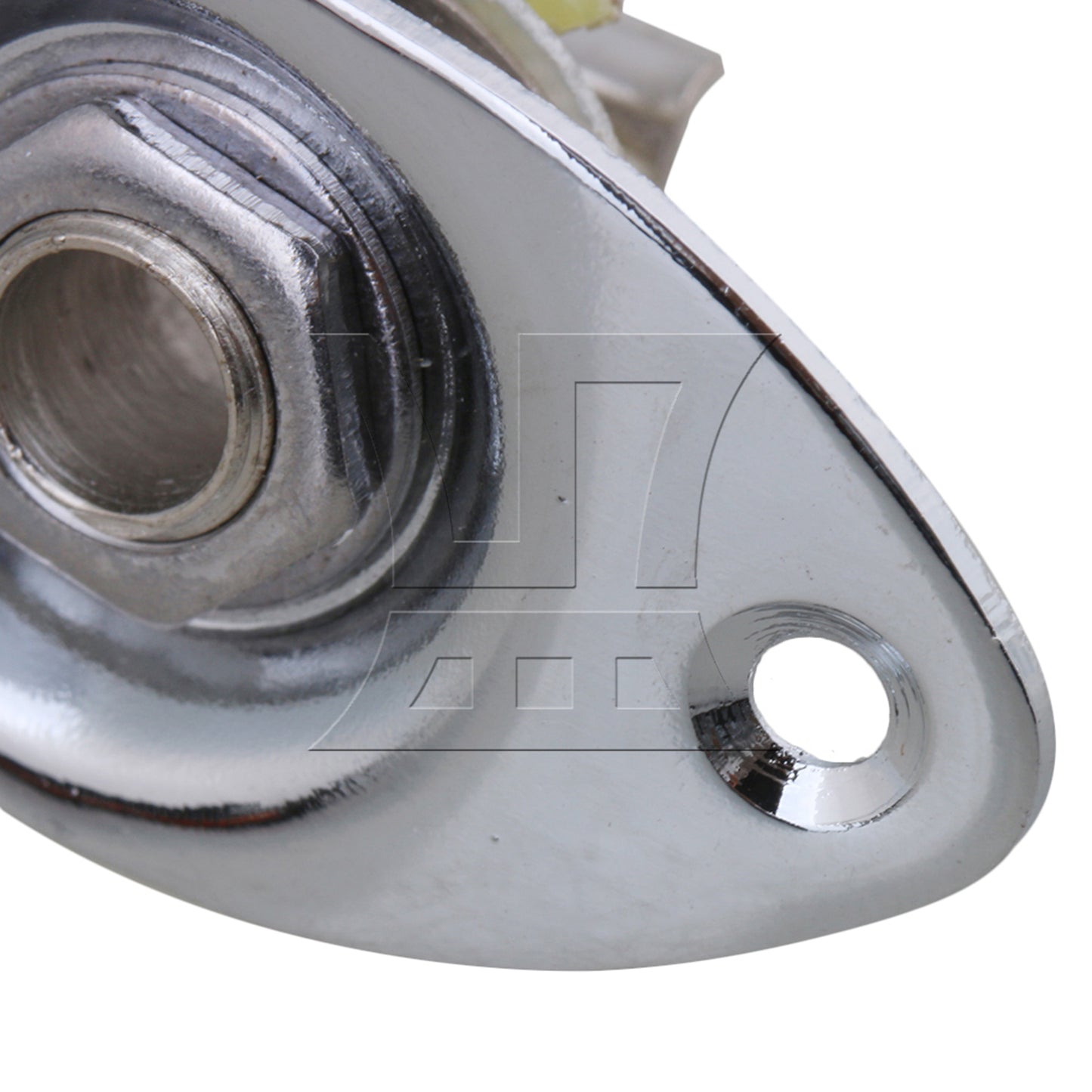 BQLZR CHROME ELECTRIC GUITAR Metal OVAL dented JACK PLATE