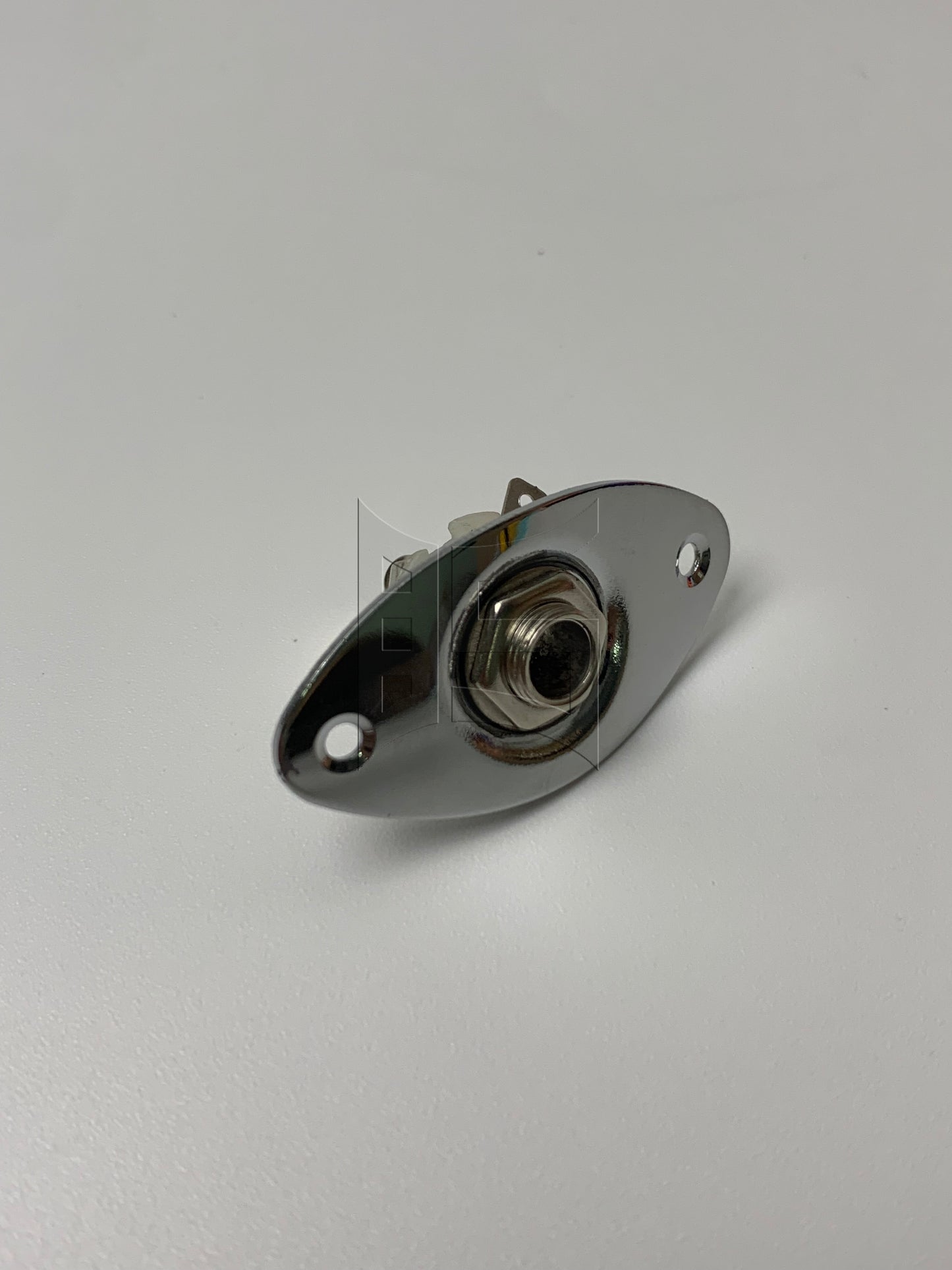 BQLZR CHROME ELECTRIC GUITAR Metal OVAL dented JACK PLATE
