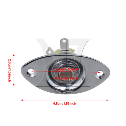 BQLZR CHROME ELECTRIC GUITAR Metal OVAL dented JACK PLATE