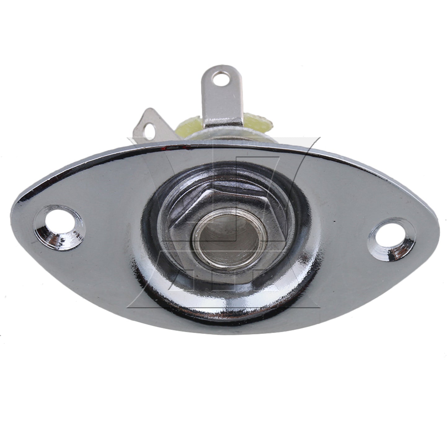 BQLZR CHROME ELECTRIC GUITAR Metal OVAL dented JACK PLATE