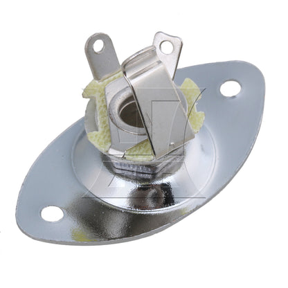 BQLZR CHROME ELECTRIC GUITAR Metal OVAL dented JACK PLATE