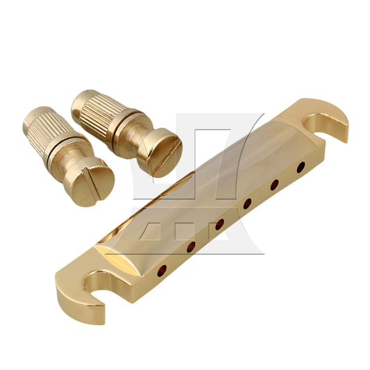 GOLD STOP BAR TAILPIECE & ANCHORS FOR Electric Guitar