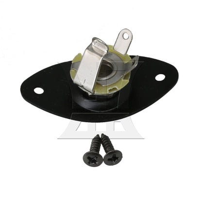 BQLZR Black Output Plate w/ Jack for Electric Guitar