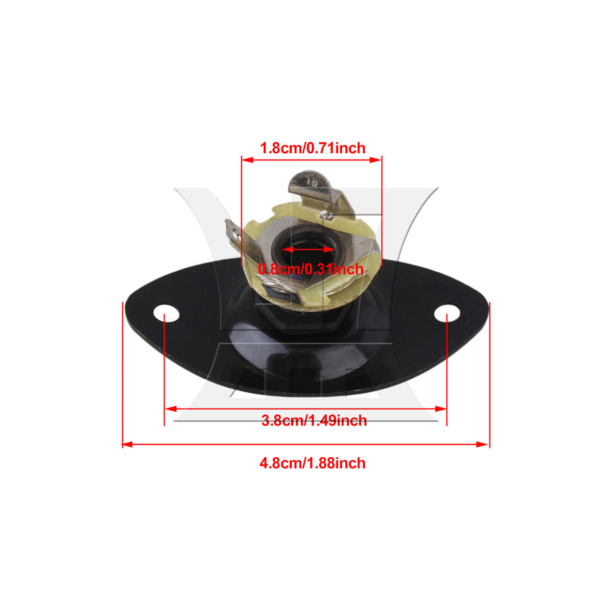 BQLZR Black Output Plate w/ Jack for Electric Guitar