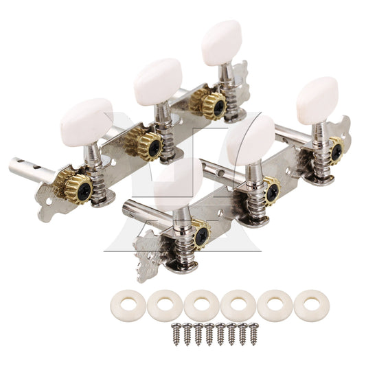 2Pieces Classical Guitar Tuning Pegs Machine Head nickel