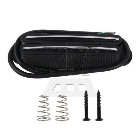 Pickup Double Coil Black Silver 3.26x0.90inch