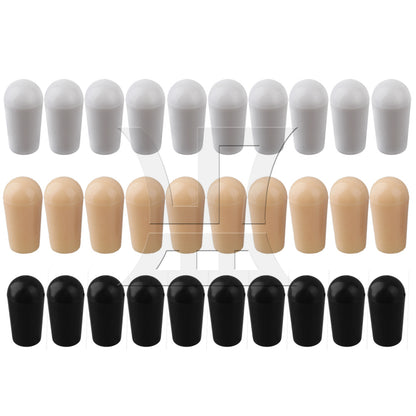 BQLZR 30 x Toggle Switch Caps for electric Guitar Cream/Black/White
