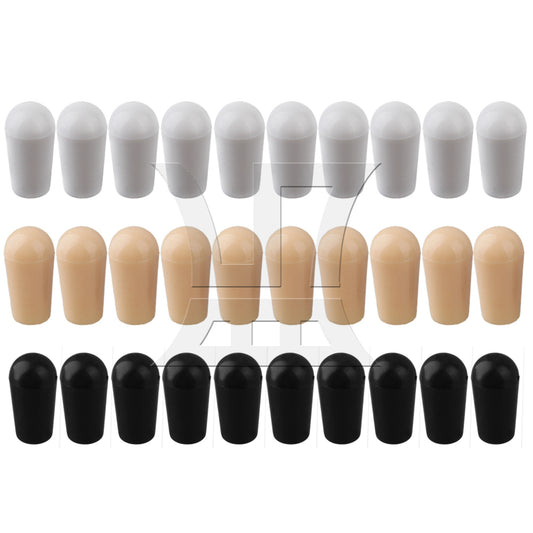 BQLZR 30 x Toggle Switch Caps for electric Guitar Cream/Black/White