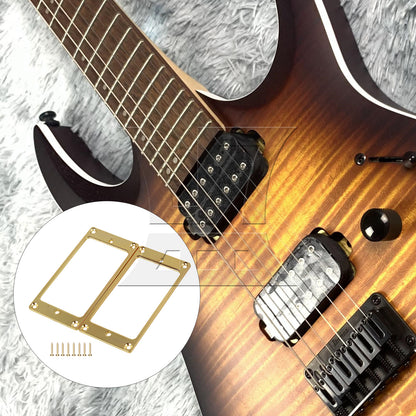 BQLZR Metal Flat Humbucker Pickup Mounting Ring GOLD