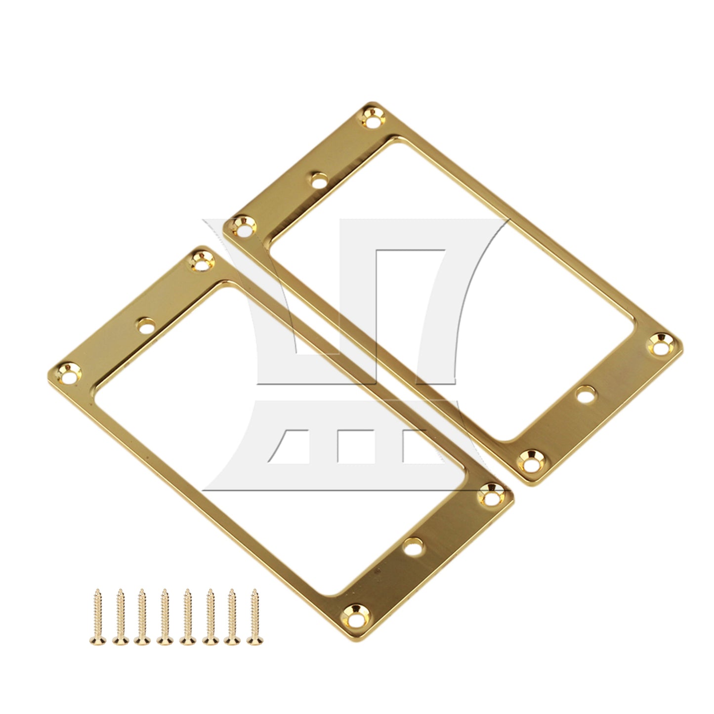 BQLZR Metal Flat Humbucker Pickup Mounting Ring GOLD