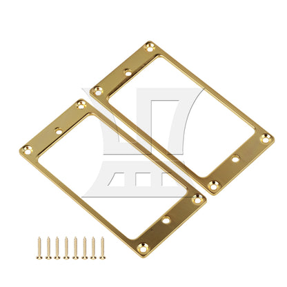 BQLZR Metal Flat Humbucker Pickup Mounting Ring GOLD