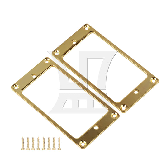 BQLZR Metal Flat Humbucker Pickup Mounting Ring GOLD