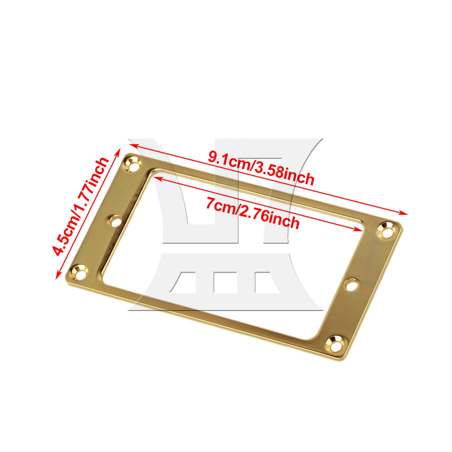 BQLZR Metal Flat Humbucker Pickup Mounting Ring GOLD
