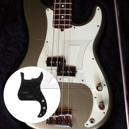 Prewired P-BASS PICKGUARD KIT For bass Guitar BLACK