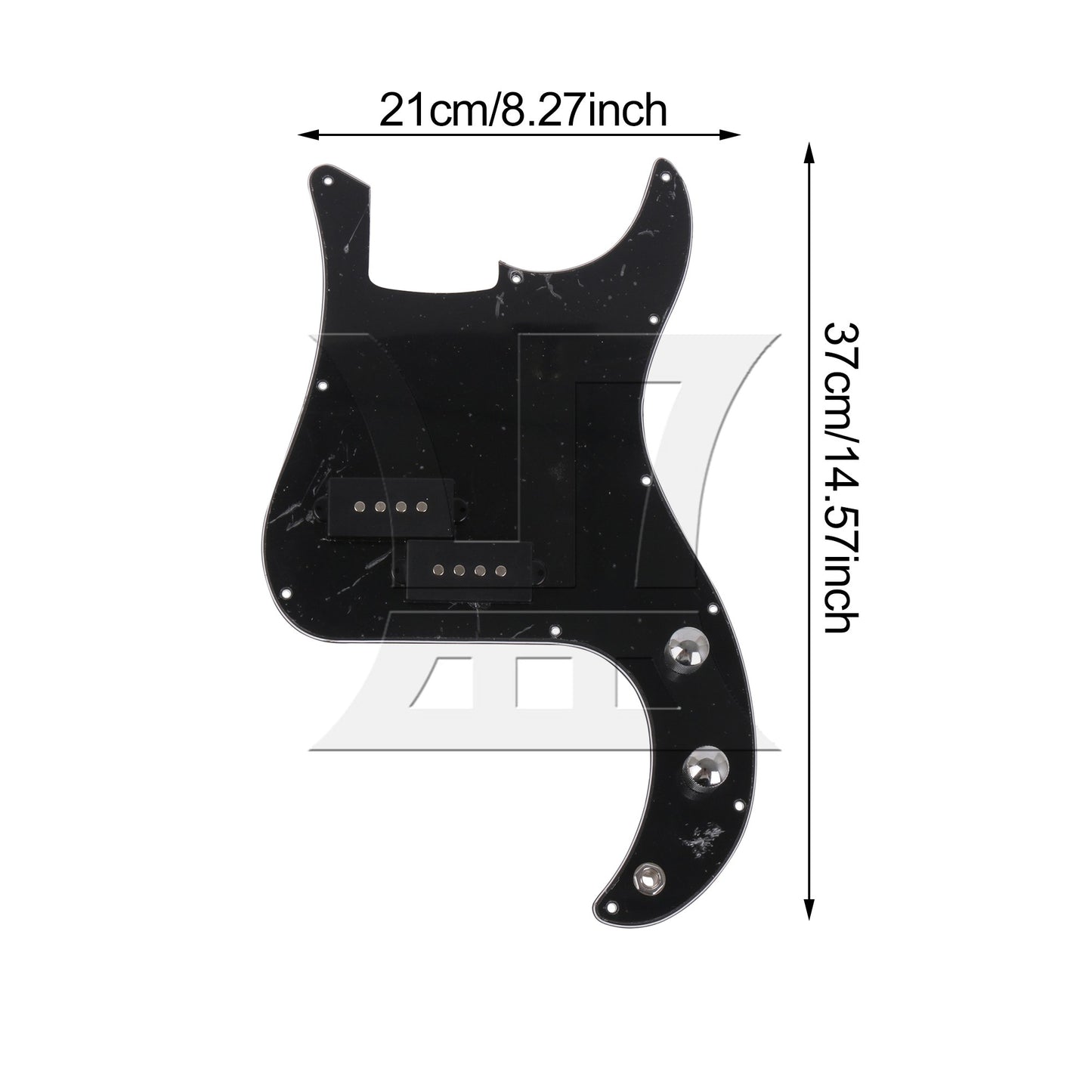 Prewired P-BASS PICKGUARD KIT For bass Guitar BLACK