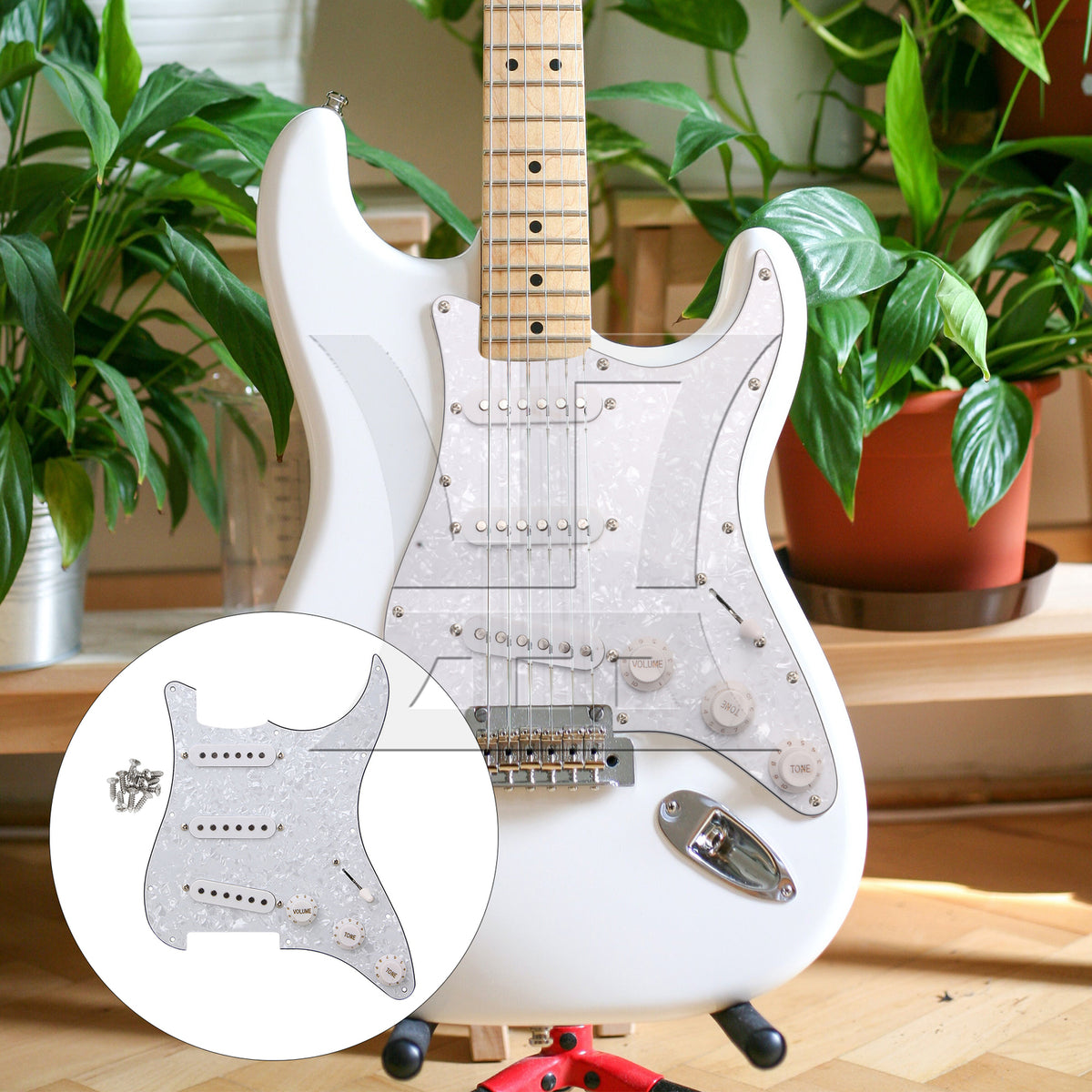 BQLZR Loaded Pickguard white Pearl 3 Single Coil for Guitar