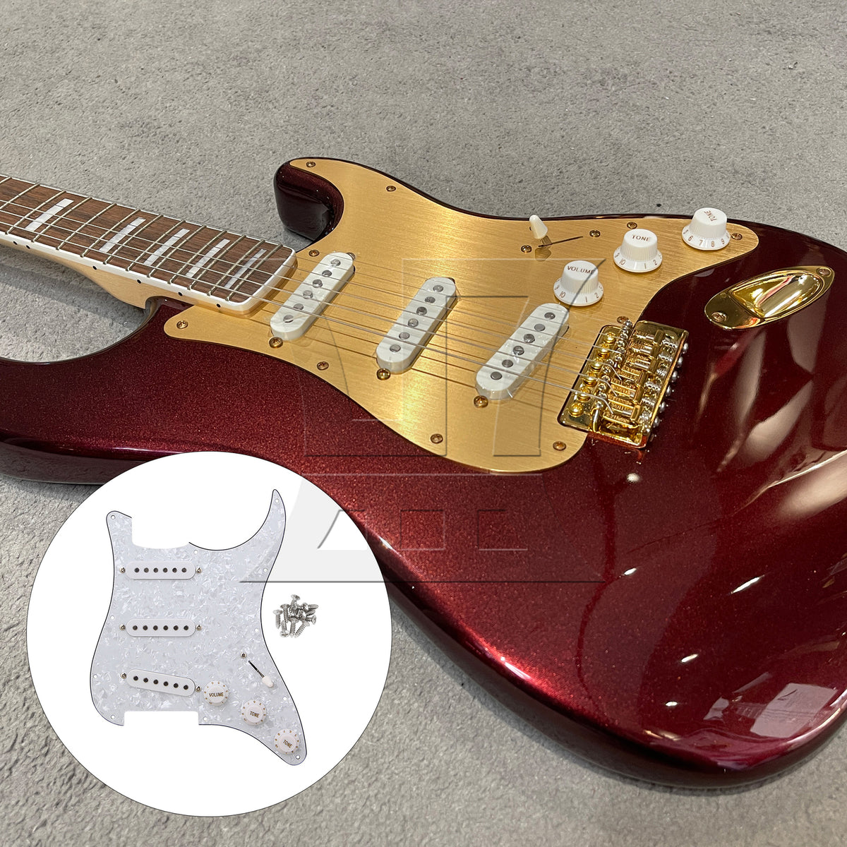 BQLZR Loaded Pickguard white Pearl 3 Single Coil for Guitar