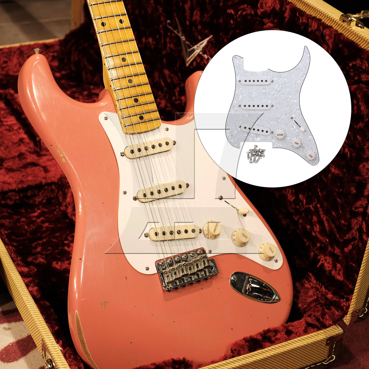 BQLZR Loaded Pickguard white Pearl 3 Single Coil for Guitar