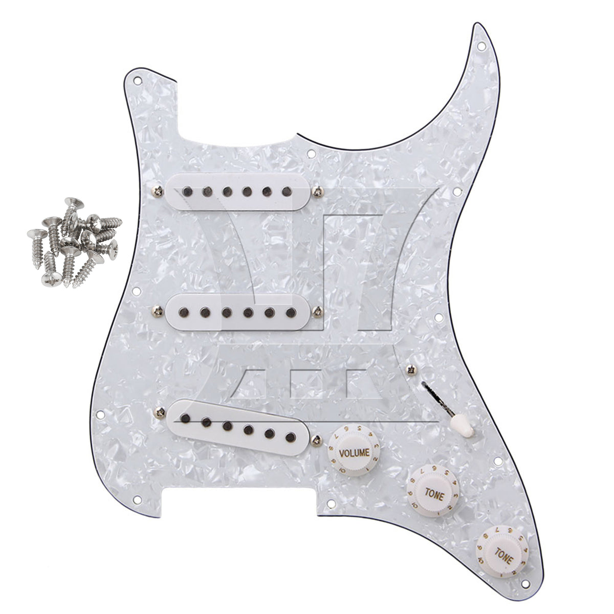 BQLZR Loaded Pickguard white Pearl 3 Single Coil for Guitar