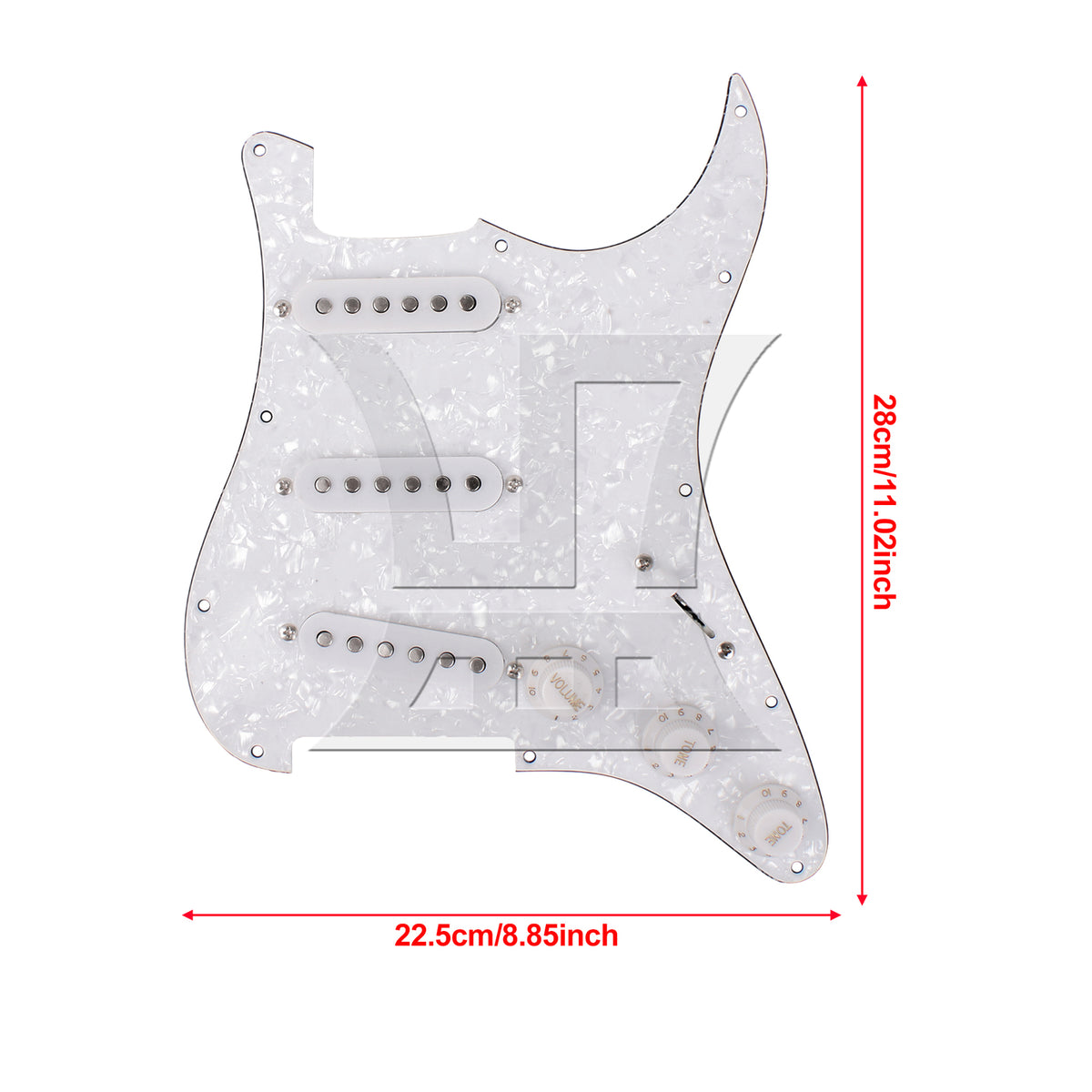 BQLZR Loaded Pickguard white Pearl 3 Single Coil for Guitar