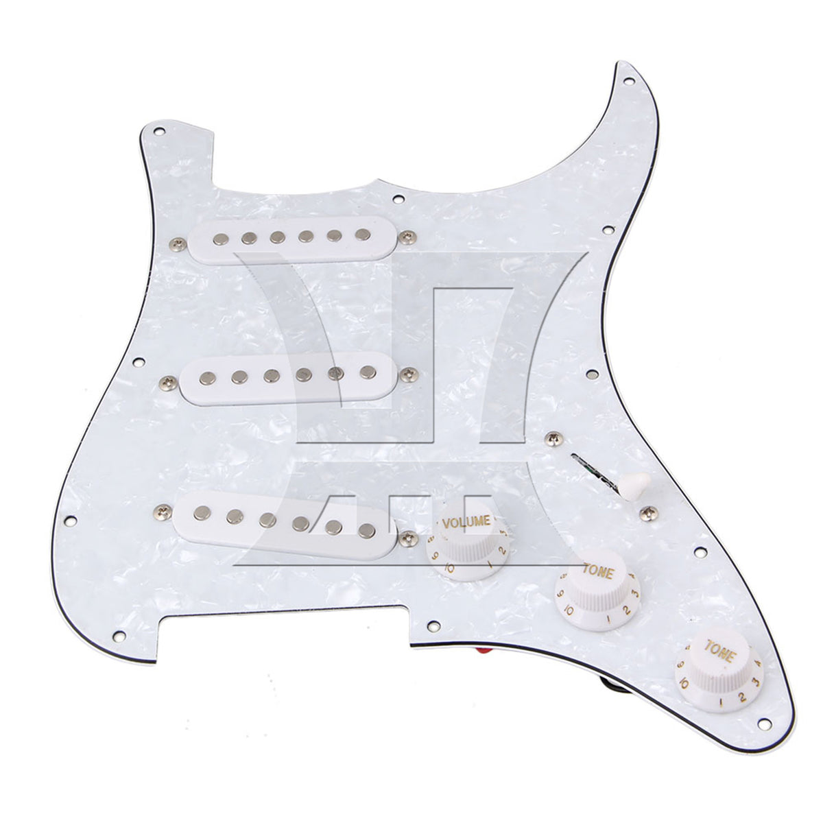 BQLZR Loaded Pickguard white Pearl 3 Single Coil for Guitar