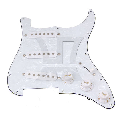 BQLZR Loaded Pickguard white Pearl 3 Single Coil for Guitar