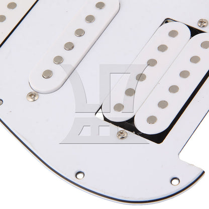 BQLZR HSH 3-Ply Pickguard for Electric Guitar Parts White w/ Screwdriver Screws Set