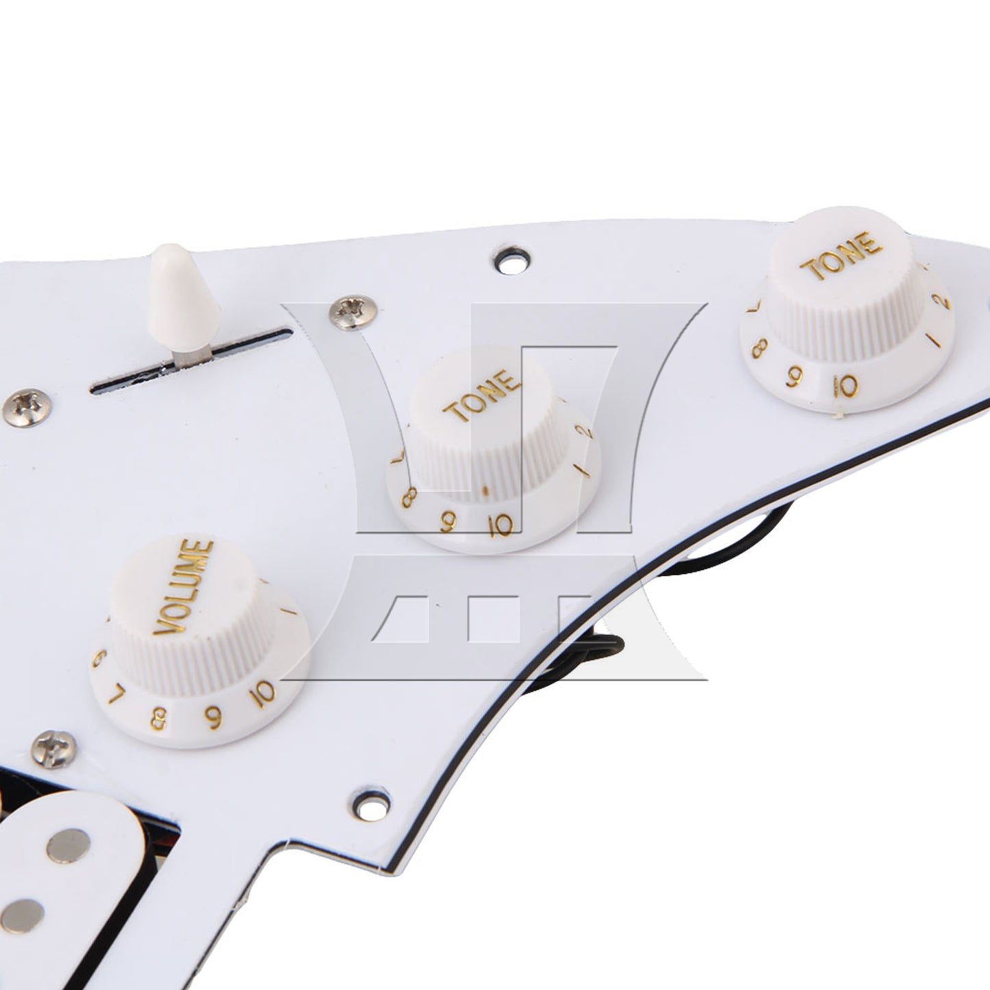 BQLZR HSH 3-Ply Pickguard for Electric Guitar Parts White w/ Screwdriver Screws Set