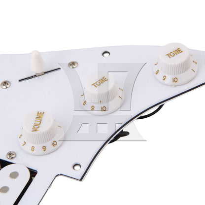 BQLZR HSH 3-Ply Pickguard for Electric Guitar Parts White w/ Screwdriver Screws Set