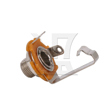 10 pcs MONO 6.35mm GUITAR JACK SOCKET CHROME