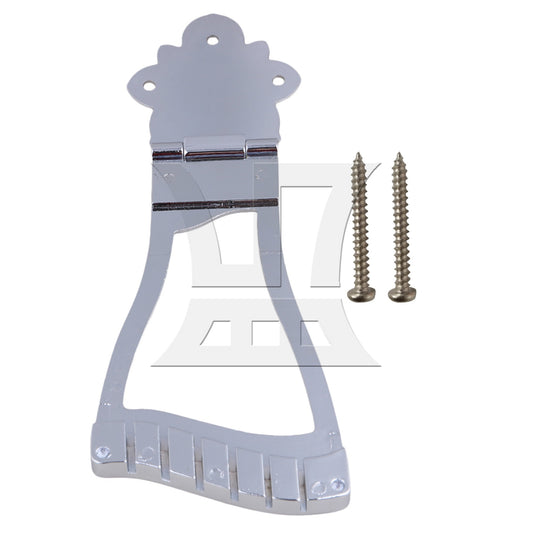 CHROME GUITAR BRIDGE TAILPIECE FOR GUTIAR