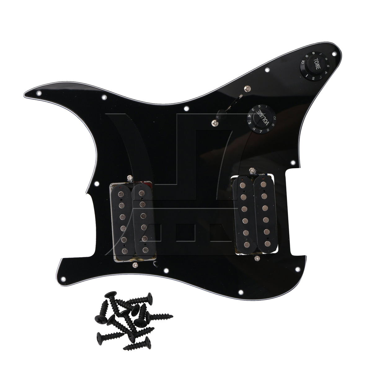 BQLZR Prewired Electric Guitars Pickguard Dual Pickup 3-ply 11.02 x 8.86 Inch White