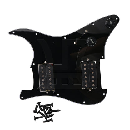 BQLZR Prewired Electric Guitars Pickguard Dual Pickup 3-ply 11.02 x 8.86 Inch White