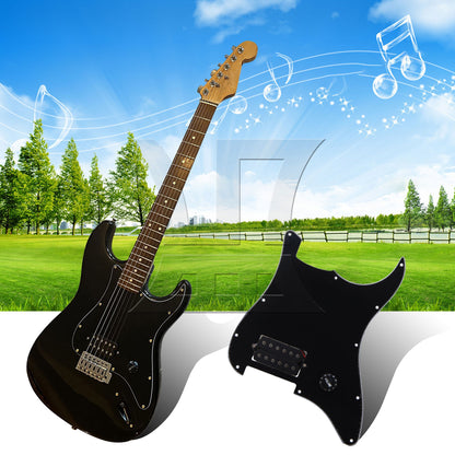 Black Prewired Pickguard 1 Humbucker For Electric Guitar