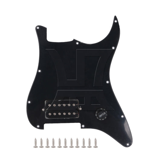 Black Prewired Pickguard 1 Humbucker For Electric Guitar