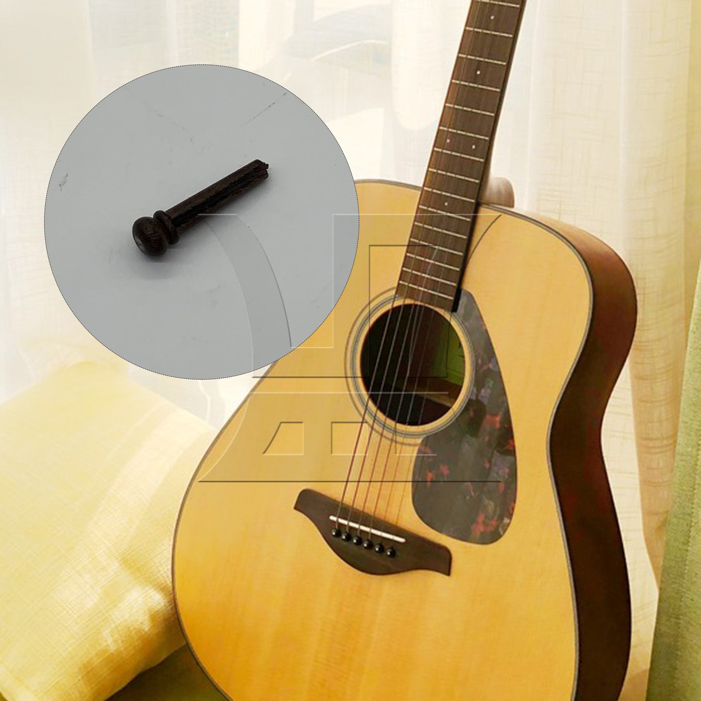 BQLZR  Acoustic Guitar Rosewood Bridge Pins Shell Dot