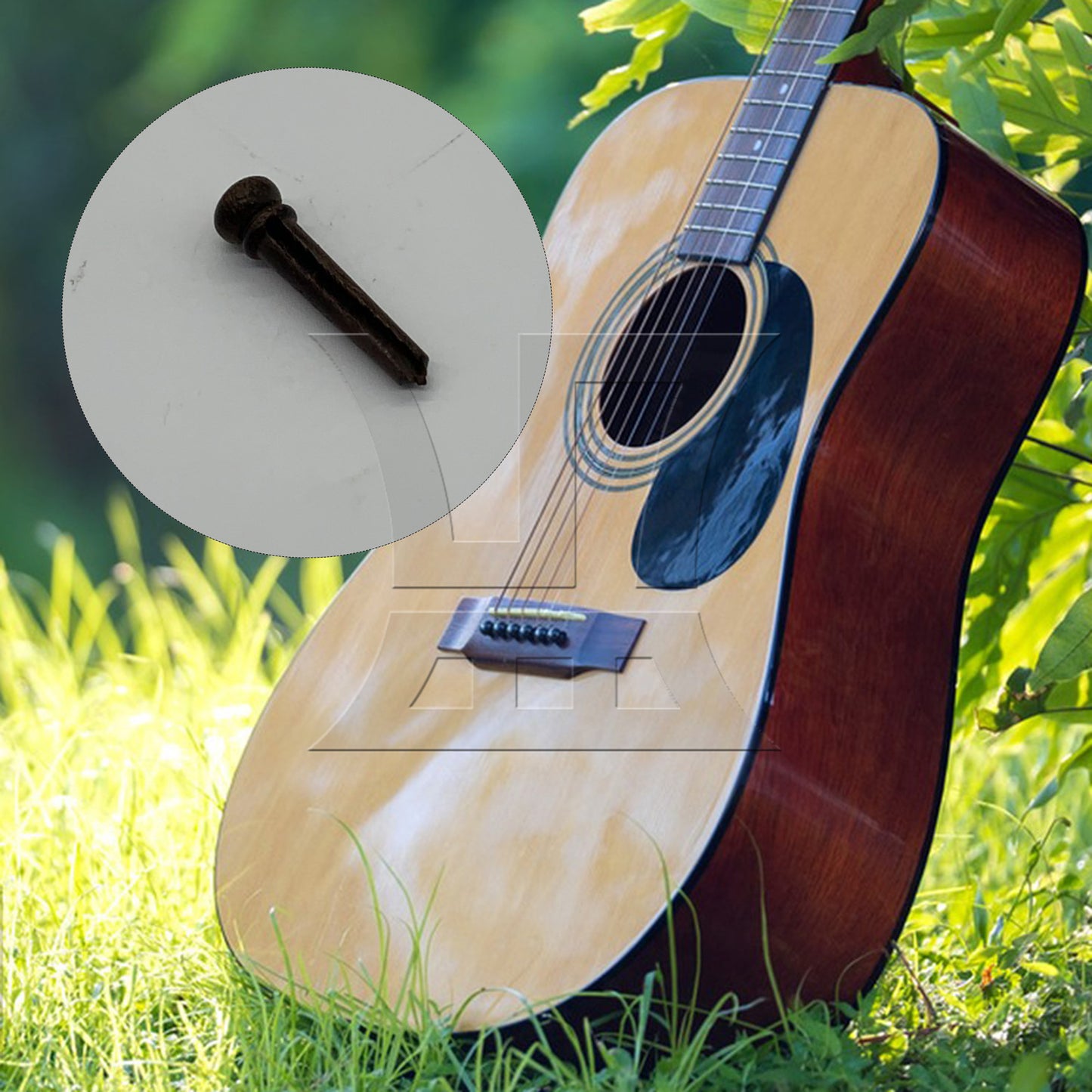 BQLZR  Acoustic Guitar Rosewood Bridge Pins Shell Dot