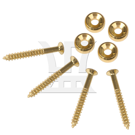 4 GOLD NECK JOINT BUSHINGS AND BOLTS FOR ELECTRIC GUITAR