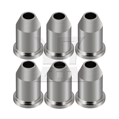 6 Pieces Chrome Through Body String Mounting Ferrules Set