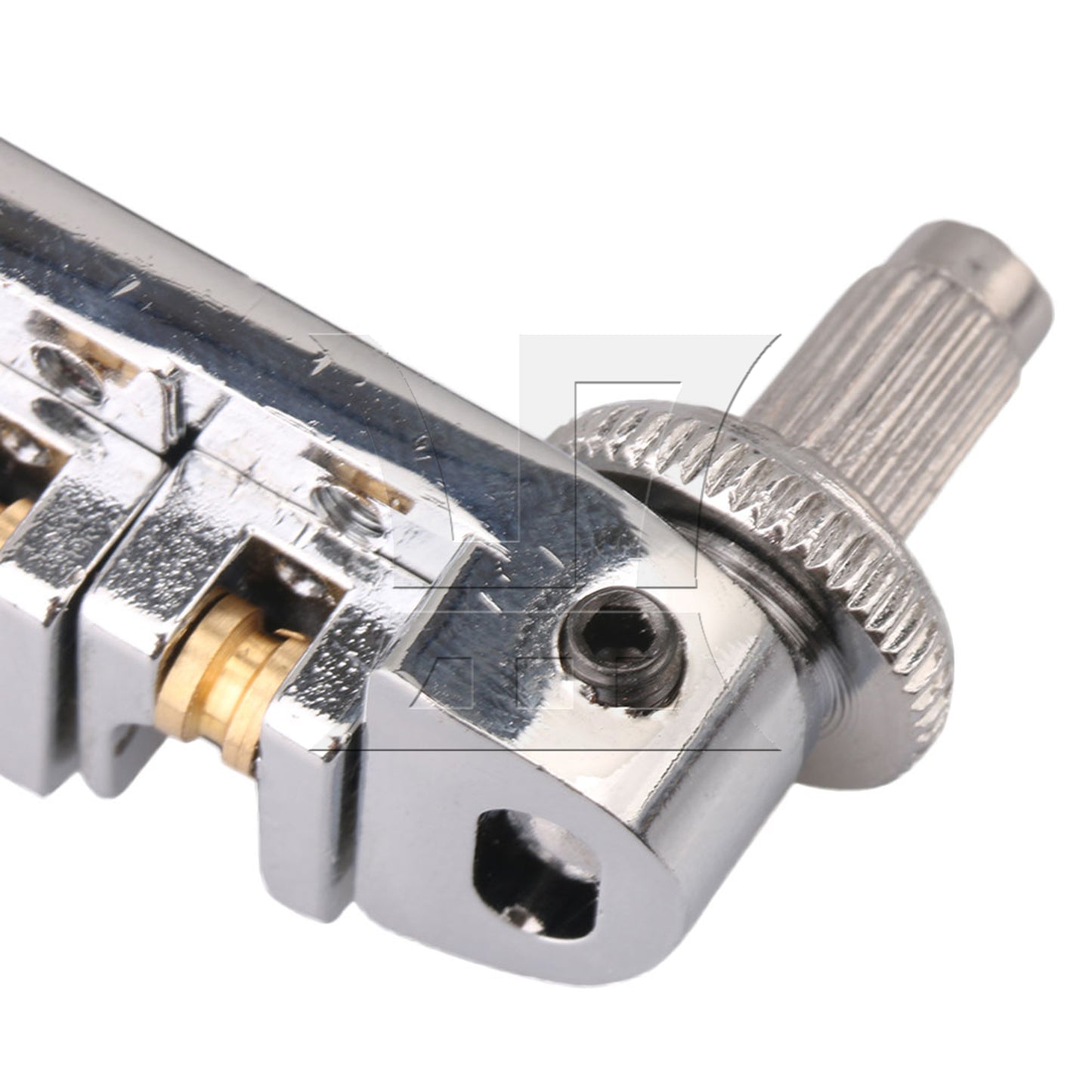 BQLZR ROLLER SADDLE BRIDGE W/POSTS & SPANNER FOR ELECTRIC GUITAR CHROME