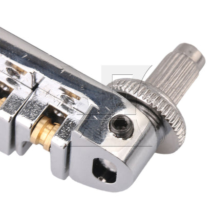 BQLZR ROLLER SADDLE BRIDGE W/POSTS & SPANNER FOR ELECTRIC GUITAR CHROME