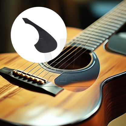 BQLZR Black Acoustic Guitar Pickguard Self-Adhesive PVC For Guitar