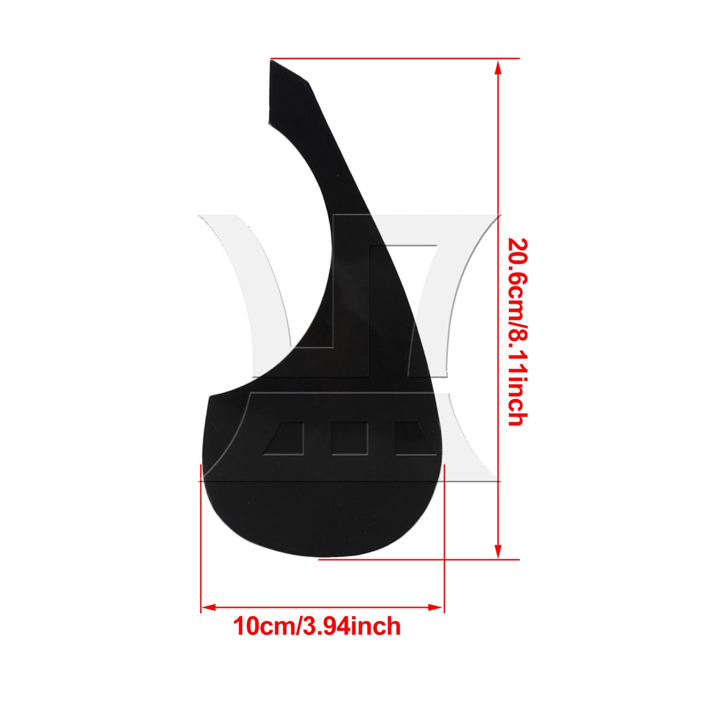 BQLZR Black Acoustic Guitar Pickguard Self-Adhesive PVC For Guitar