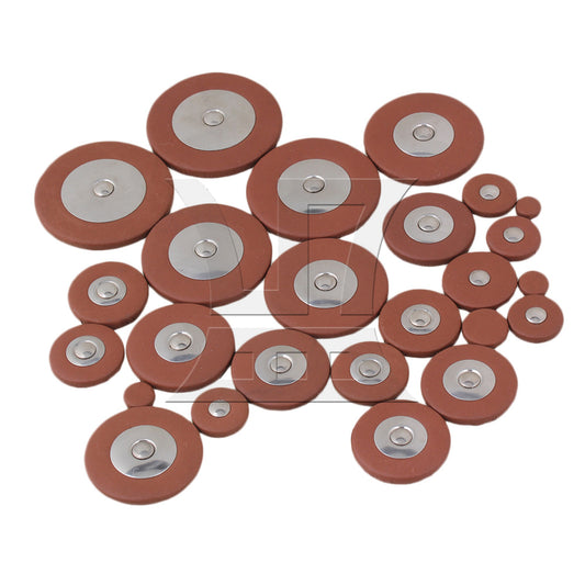 25 Orange Saxophone Leather Pads For Alto Saxophone