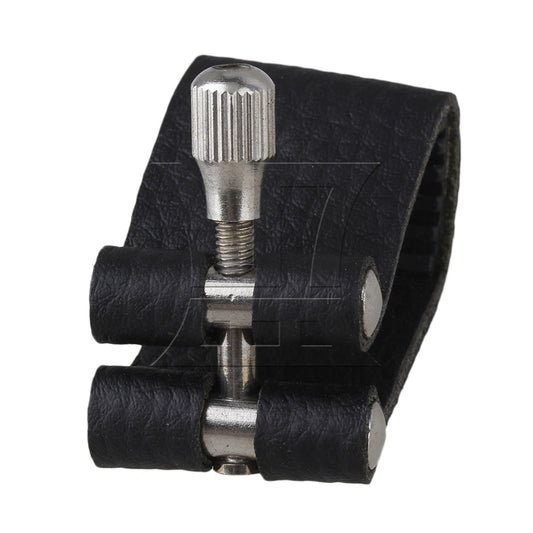 Leather Ligature for Tenor Saxophone Mouthpiece black
