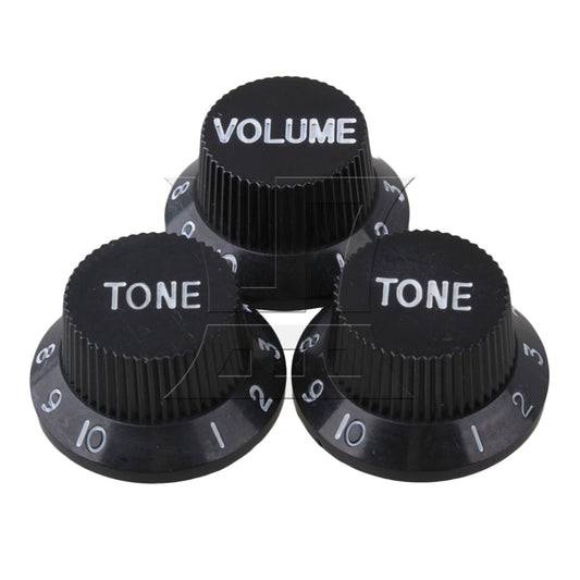 Black Guitar Knob Volume Tone white digital For Guitar