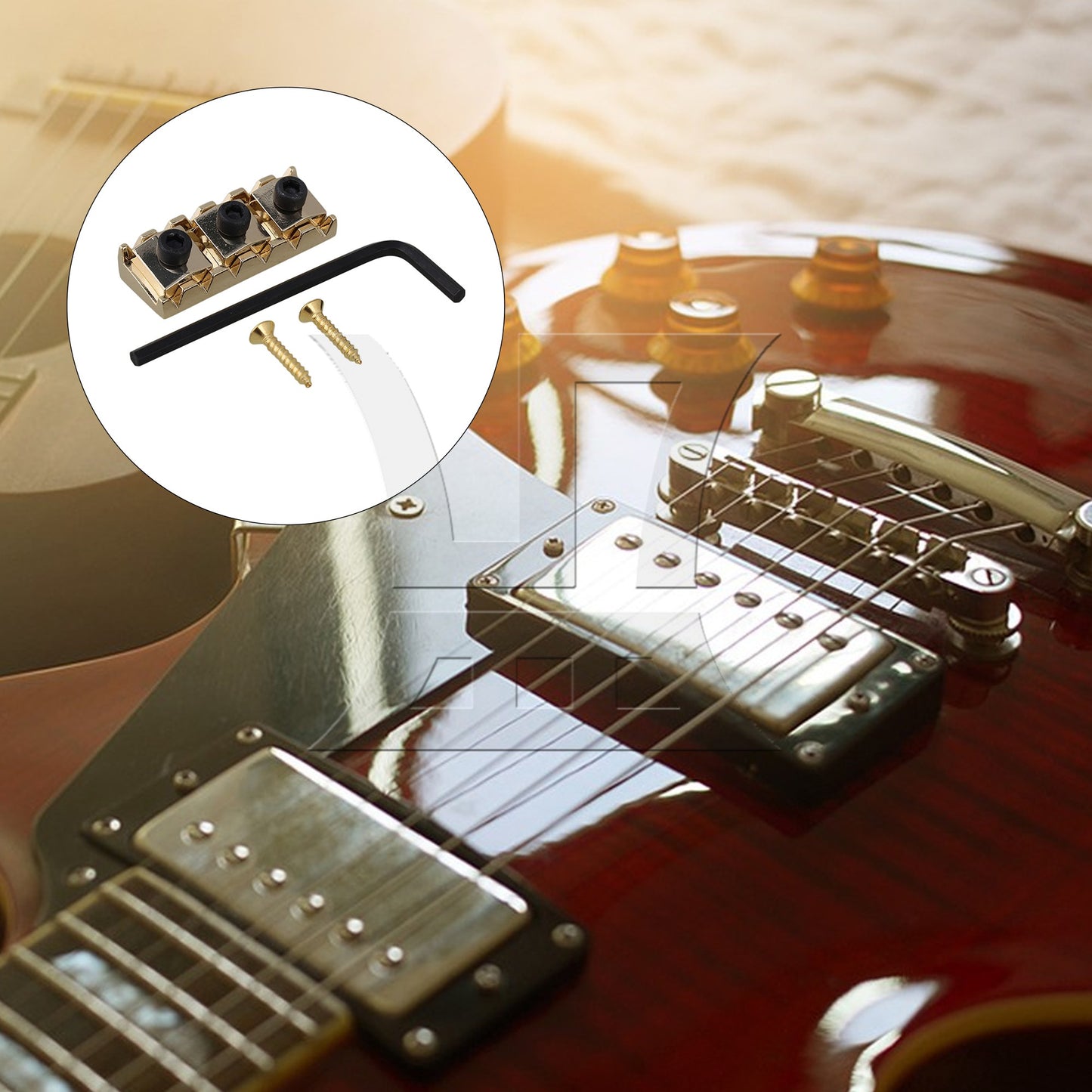 Gold Guitar Lock nut 43mm For Double Lock System Bridge