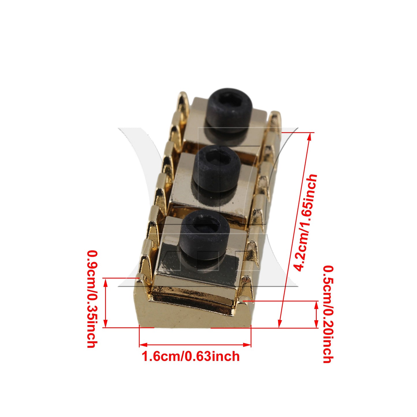 Gold Guitar Lock nut 43mm For Double Lock System Bridge