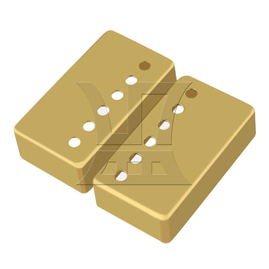 Pair Metal Guitar Pickup Covers Set GOLD