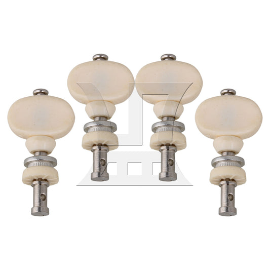 WHITE 4PCS UKULELE TUNING PEGS PIN MACHINES TUNERS